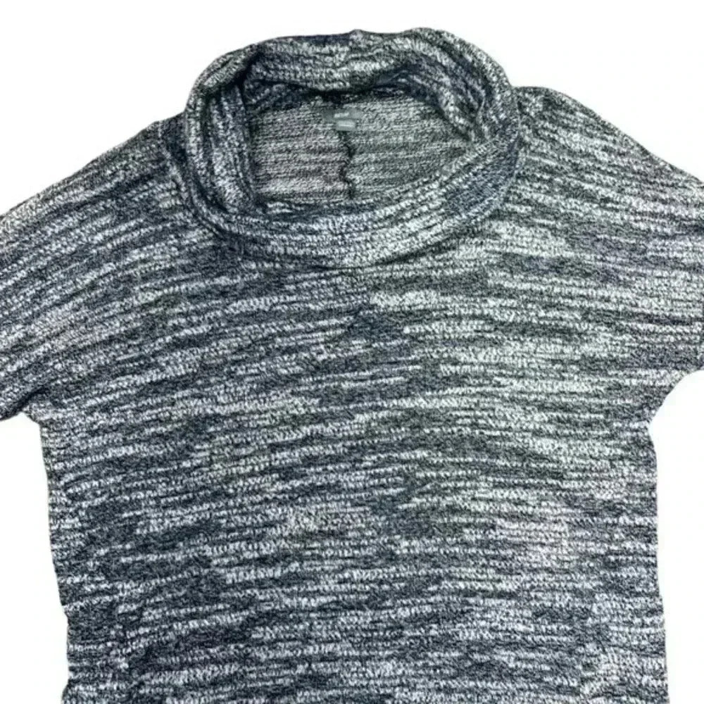 Aerie Blue and White Cowl Neck Marled Soft Pullover Sweater Women’s L - Picture 3 of 6